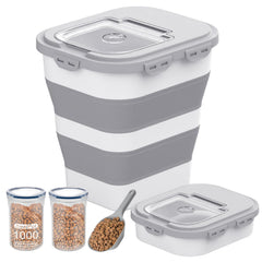 DDMOMMY 55QT dog food storage container lid keeps contents secure and organized.