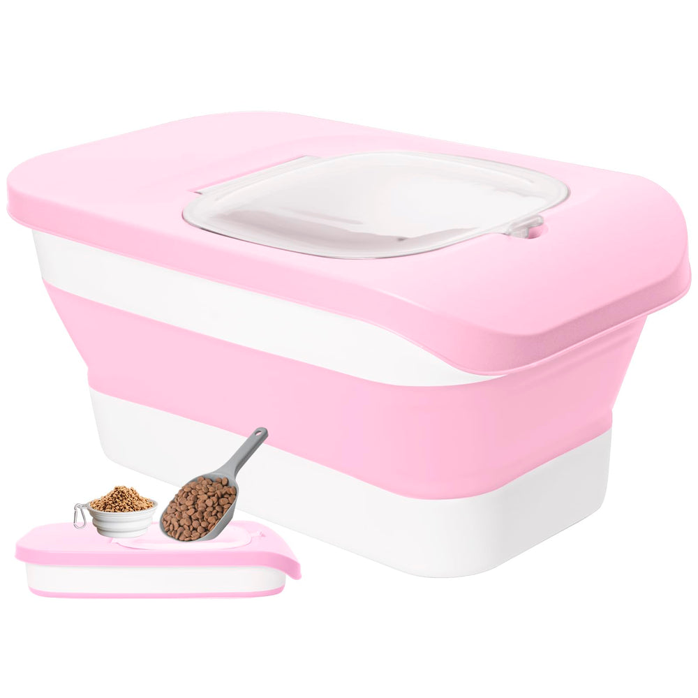 ddmommy dog food container collapsible design saves space while storing 10-13 pounds