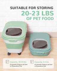DDMOMMY 23-pound capacity container reduces refills during busy weeks.