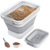 DDMOMMY dog food storage container with closed lid for fresh, mess-free storage