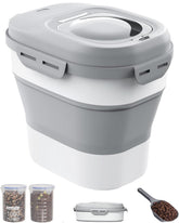 DDMOMMY foldable dog food container with lid keeps portions fresh and organized.