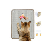 Deapher cat nail file scratch mat close-up shows natural sisal texture for self-filing nails