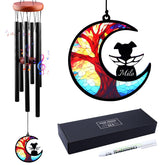 DearKeeps pet memorial wind chime with moon motif for comforting outdoor remembrance.