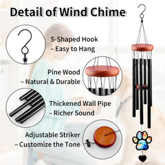 Weather-resistant materials keep the memorial wind chime looking lovely outdoors.