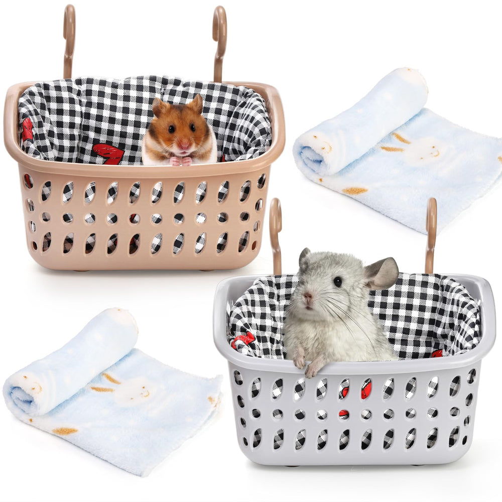 DEAYOU 2-pack rat hammock cage setup for secure, cozy rest.