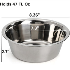 DEAYOU 8.26 inch diameter bowl with polished finish for easy cleaning.