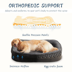 DEBANG HOME bed shows four-sided bolsters for head and neck support.