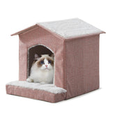 DEBANG HOME cat bed cave with orthopedic cushion for cozy indoor lounging