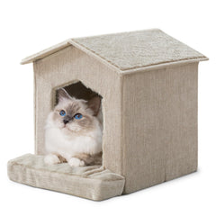 DEBANG HOME orthopedic cushion cat bed provides comfortable rest for indoor cats.