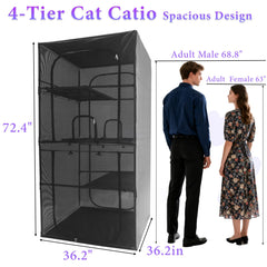 Deblue Catio multi-door-entry enables easy access and cleanup