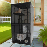 Deblue Catio wall view showcases spacious 4-tier space for multiple cats