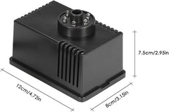 Decdeal unit includes three spray nozzles for varied fountain patterns