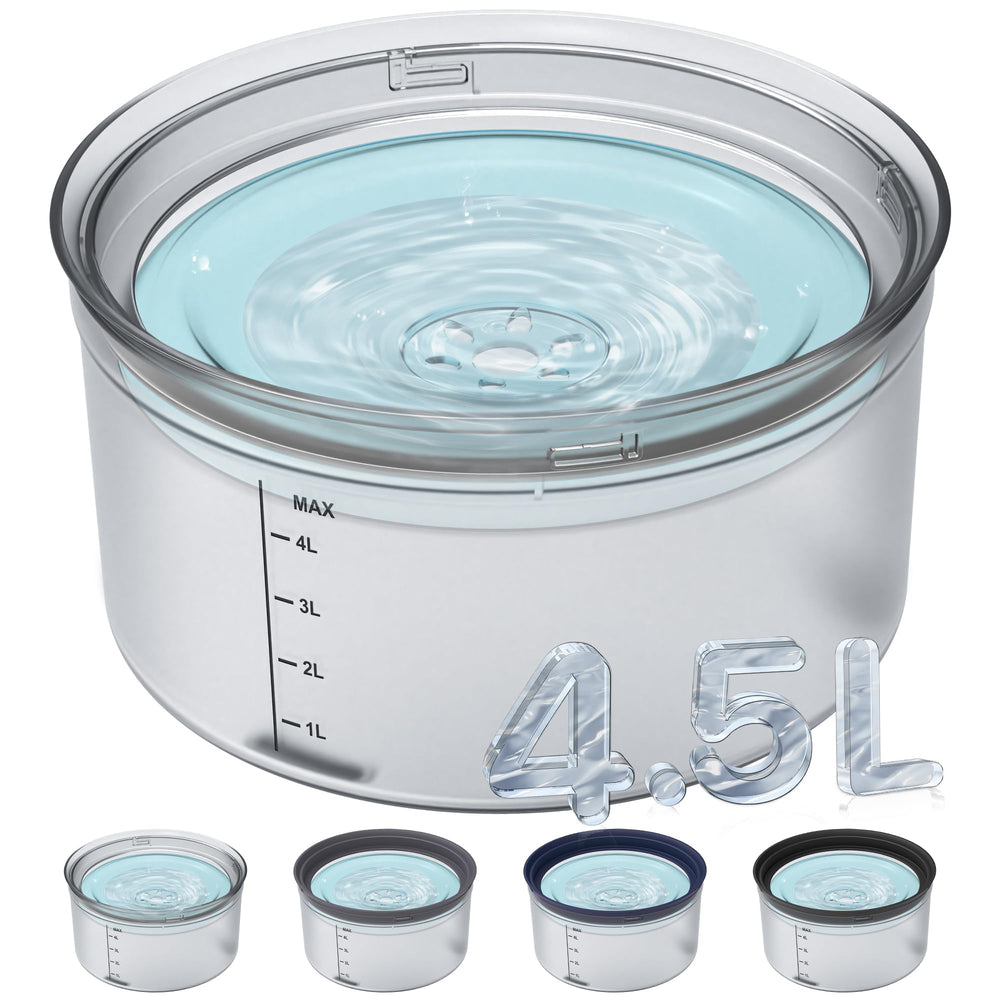 Decflow 1.2 Gallon Water Bowl with large capacity for busy homes.