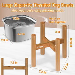 Decflow stainless steel dog water bowl offering durable, clean hydration