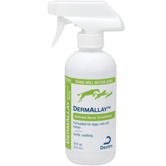 Dechra DermAllay oatmeal spray conditioner for cats and dogs soothes itchy skin and ease of brushing.