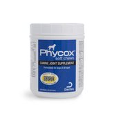Dechra Phycox bottle and soft chews for daily joint support.