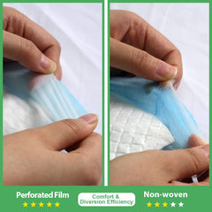 Deep Dear 6-layer absorbent design provides quick-dry surface for mess-free use.