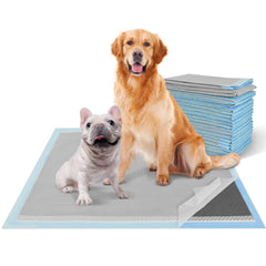 Deep Dear Charcoal Puppy Pads 28x34 packshot showing size for planning potty area.