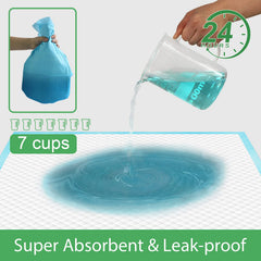 Deep Dear pad shows leak-proof back to protect floors