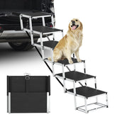 DeerGym 6-step 43in dog stairs showcasing stable car access for large dogs.