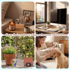 Defresit engraved keychain keeps dog memory close in daily life.