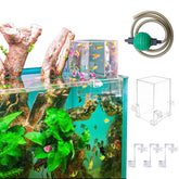 DEGGOX vacuum suspended fish tank with floating tower for enhanced display and space efficiency