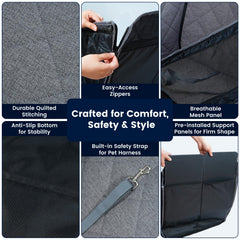 Dekeyoo adjustable harness tether secures your pet during travel.