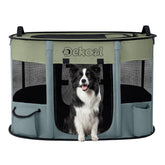 Dekool foldable playpen open for quick setup and secure play.