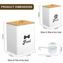 Dekosilave two-pack dog treat jars set on a counter
