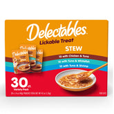 Delectables Lickable Treat Stew pouch front showing hydration