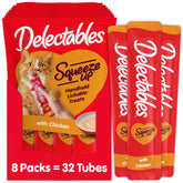 Delectables Squeeze Up chicken tube pack for convenient cat treats