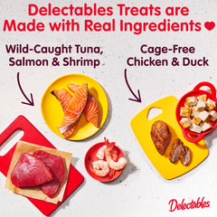 Delectables Squeeze Up creamy puree in a tube offers quick licking.