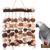 Deloky extra large parrot toy with natural blocks for chewing and enrichment.