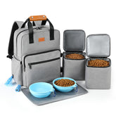 DELOMO dog travel backpack exterior front view, ready for adventures.