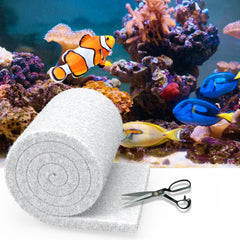 Demiwise aquarium filter floss 12x72 inches top view showing dual-density filtration.