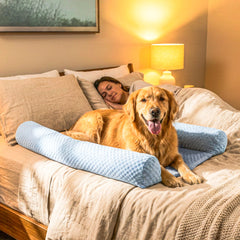 DenMate cotton side bolsters provide soft pillow-like support for dogs.