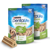 DentalLife ActivFresh small dog chews chicken flavor front pack image for daily oral care.