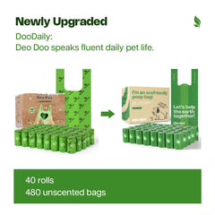 Deo Doo leak-proof bags close-up showing thick material for mess-free walks.