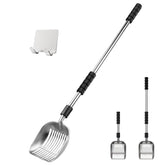 Depets cat litter scoop with deep shovel for quick clump removal.