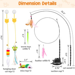 Depets feather refill for cat wand toy enhances hunting-like play