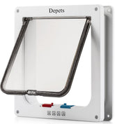 Depets large cat door front view with sturdy ABS design for lasting pet access.