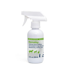 DermAllay Oatmeal Spray Conditioner bottle for dogs supports gentle coat care.