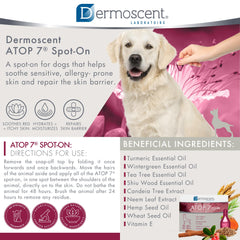 Dermoscent ATOP 7 four-pipette pack showing complete treatment kit