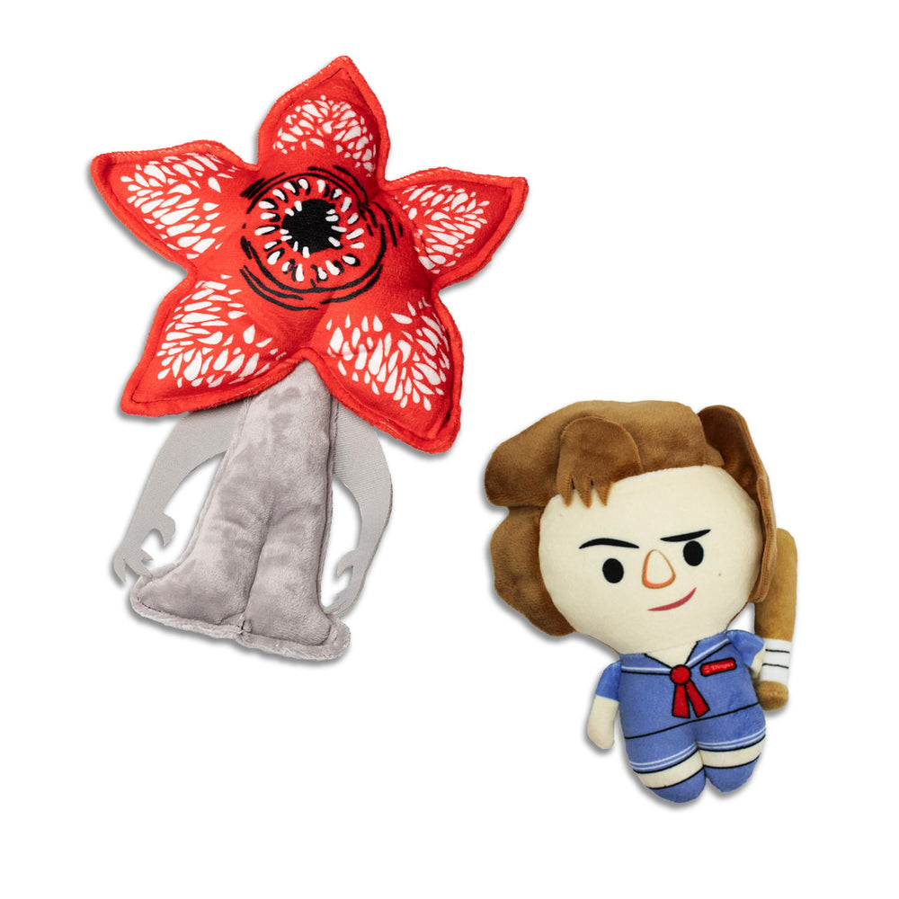 Design LAB Stranger Things Steve dog plush, soft and interactive for indoor play.