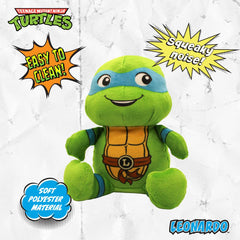 design LAB TMNT Leonardo plush dog toy safe chew and fetch