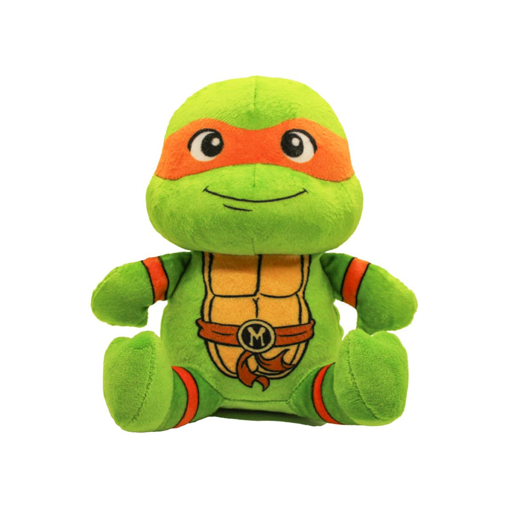 design LAB TMNT Michelangelo plush squeaky dog toy for indoor play