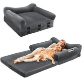 Dessports Foldable Human Dog Bed overview shows roomy space for shared lounging with your pet