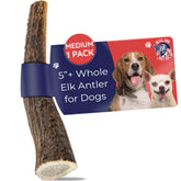 Devil Dog Elk Antler Medium 5-inch chew for powerful chewers.