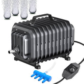 Devopet 254GPH air pump front view, compact design for tidy tanks.