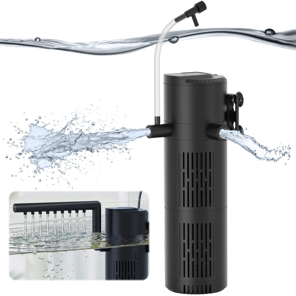 Devopet aquarium filter for 20-60 gallon tanks setup improves water clarity